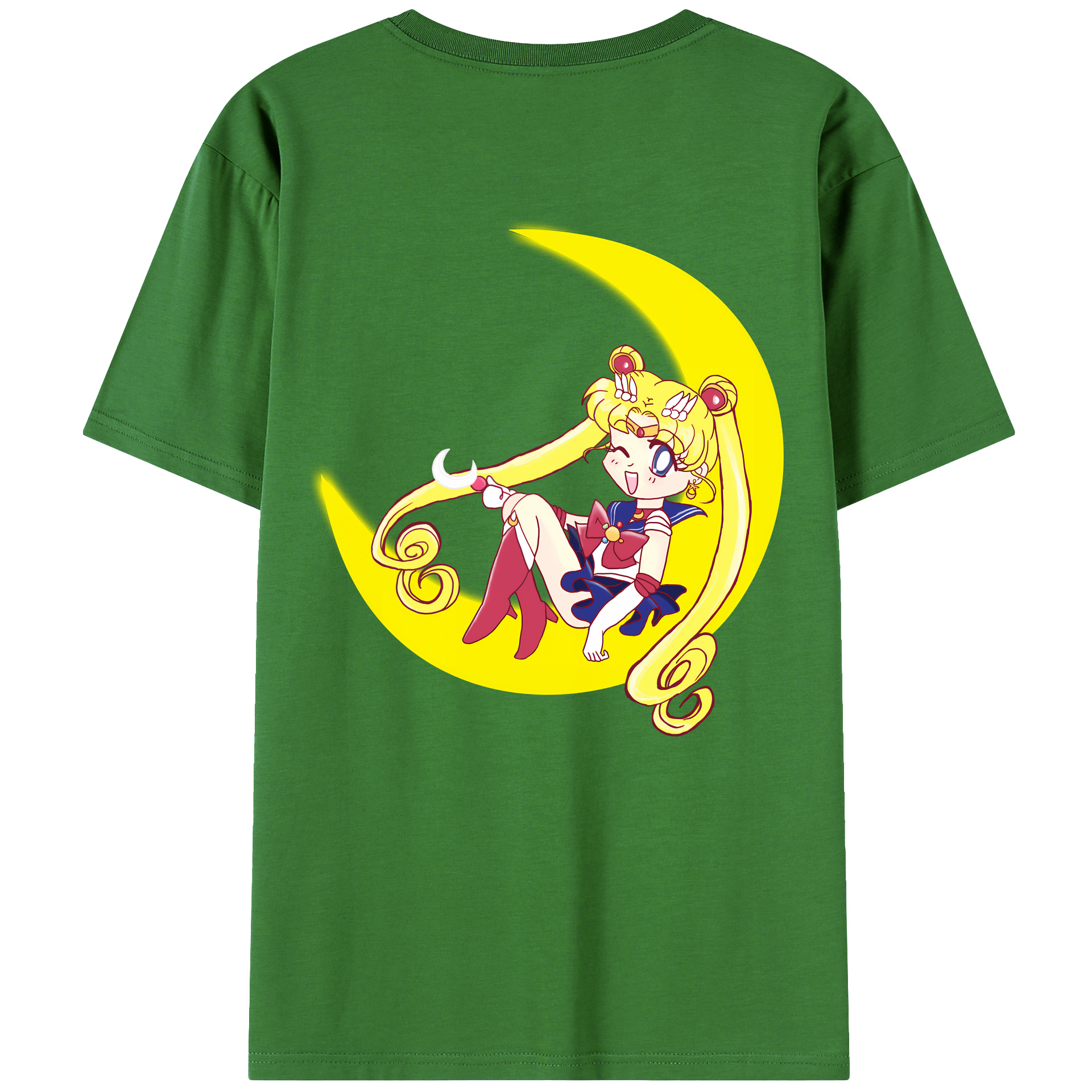（画像用） 美少女戦士セーラームーン 月野 うさぎ つきの うさぎ Sailor Moon Tsukino Usagi レディース半袖Tシャツ(バックプリント)
